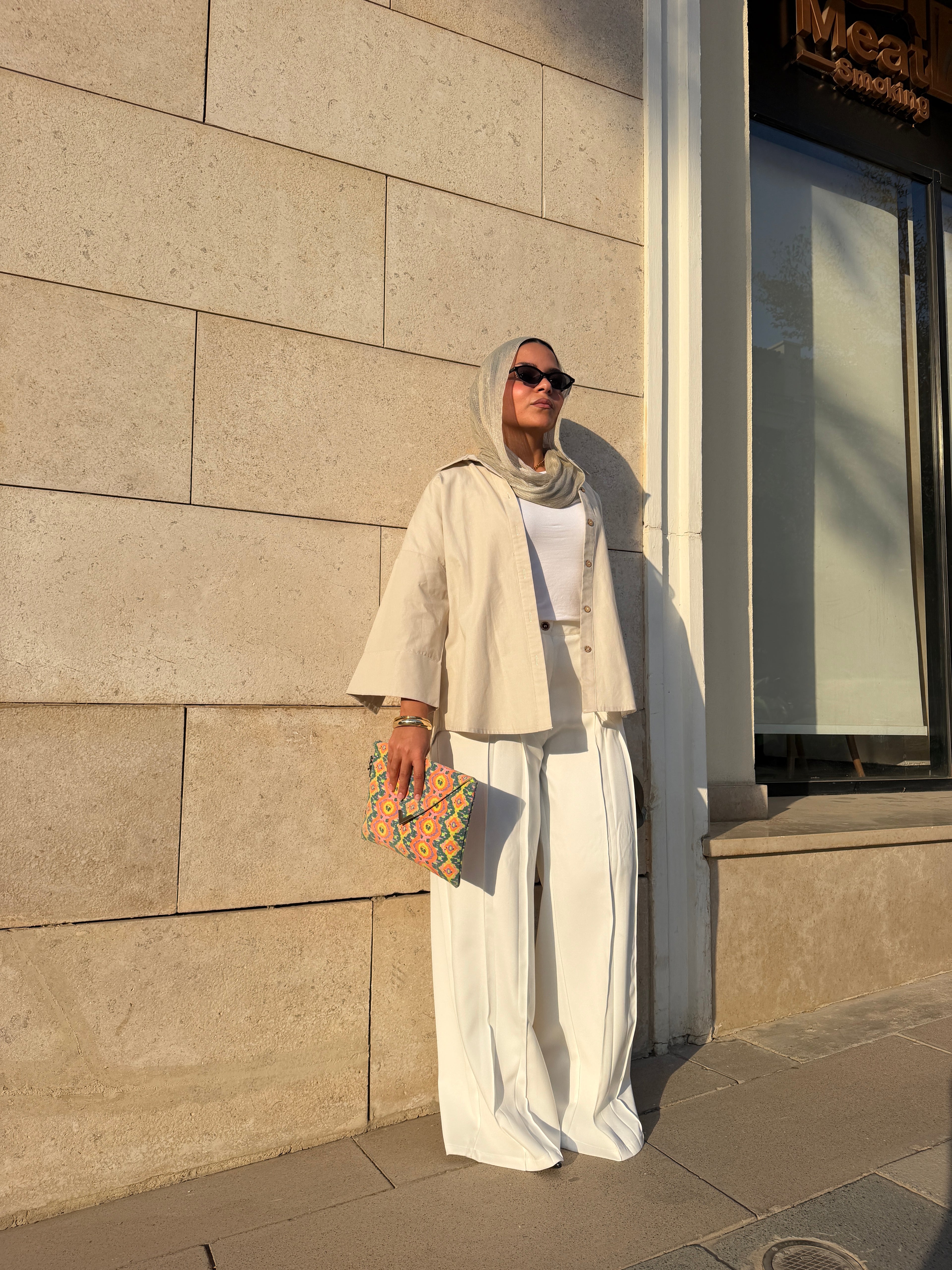 Wide Leg Pants — White