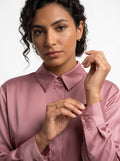Dusty Rose Satin Shirt